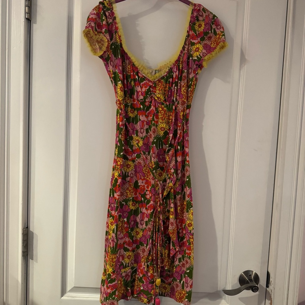 Miss Sixty Colorful Floral Dress vintage nwt y2k